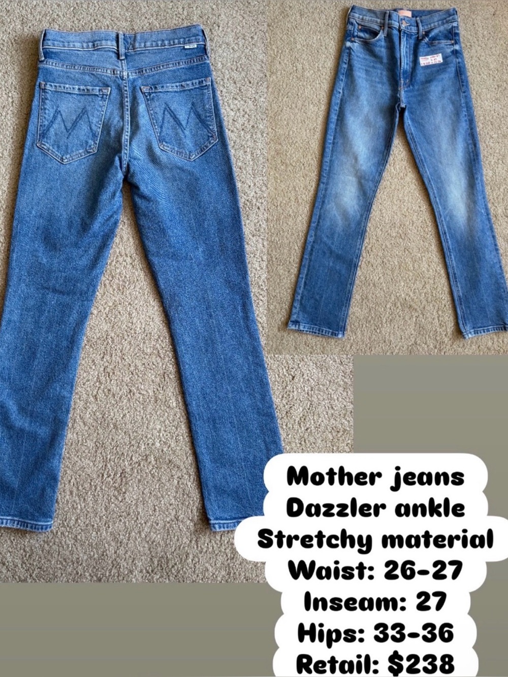 Mother dazzler ankle jeans